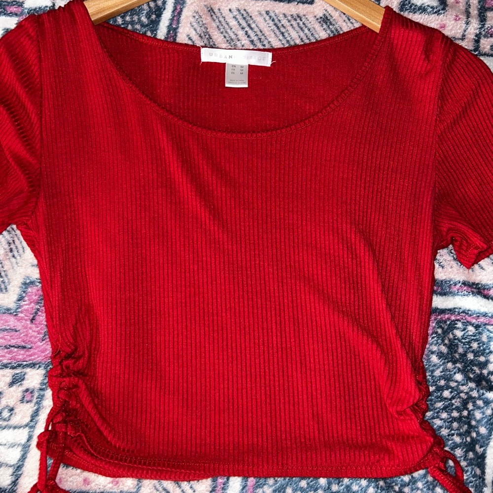 Red crop top